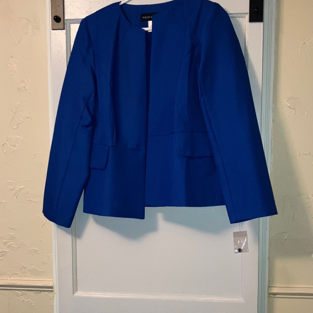 Elegant Women's Blue Blazer & Dress